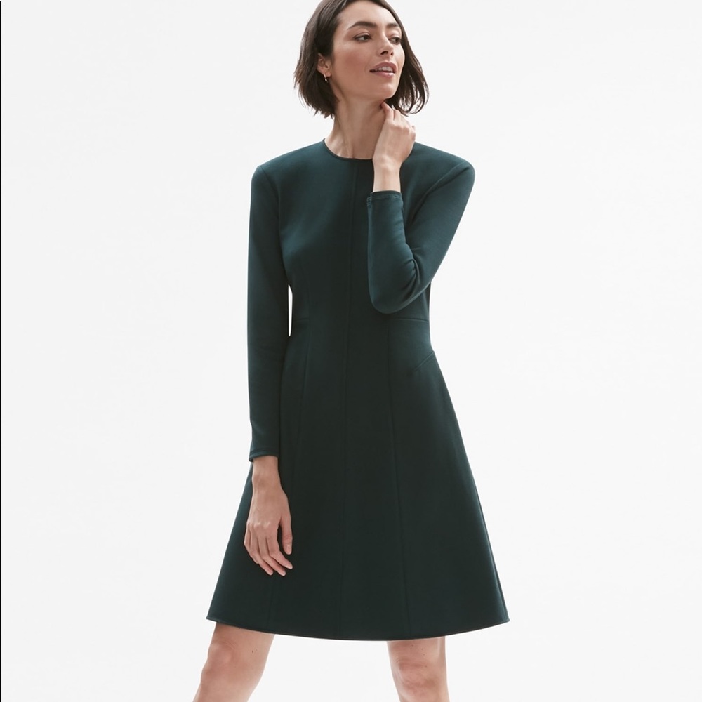 MM LaFleur Dress Textured Ponte Rainforest